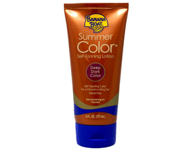 Banana Boat 6oz bottle in hand illustrating compact travel-friendly size