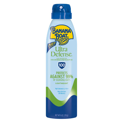 Banana Boat SPF 100 front packaging showing label and size for high protection