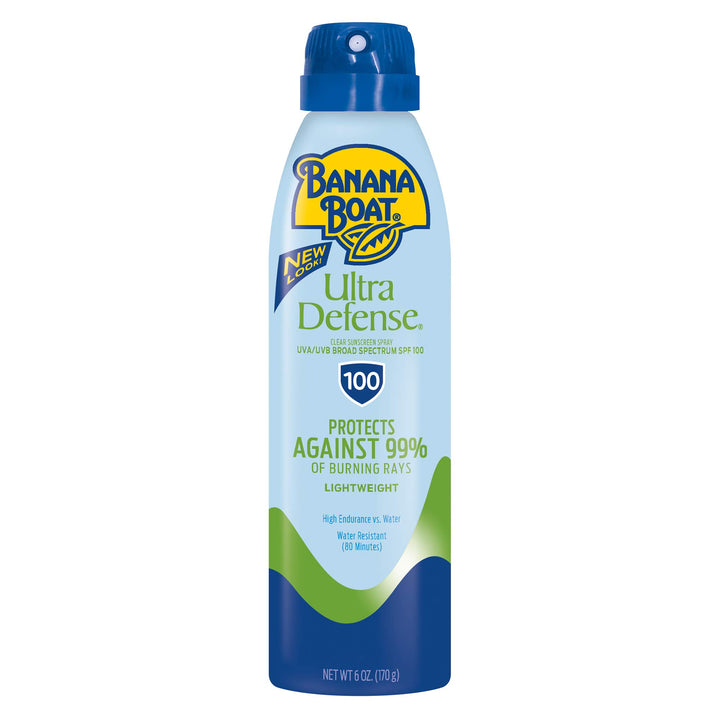 Banana Boat SPF 100 front packaging showing label and size for high protection