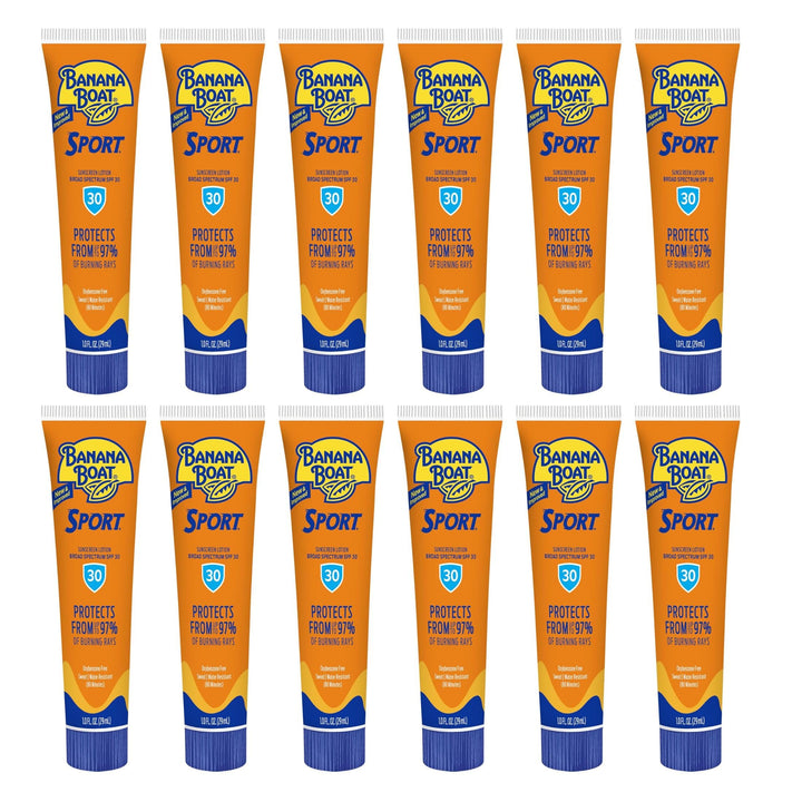 Banana Boat front packaging showing SPF 30 and sport performance benefit