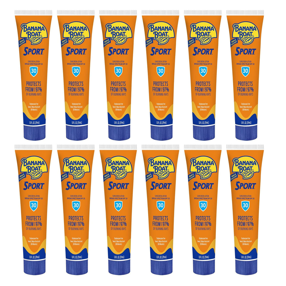 Banana Boat front packaging showing SPF 30 and sport performance benefit