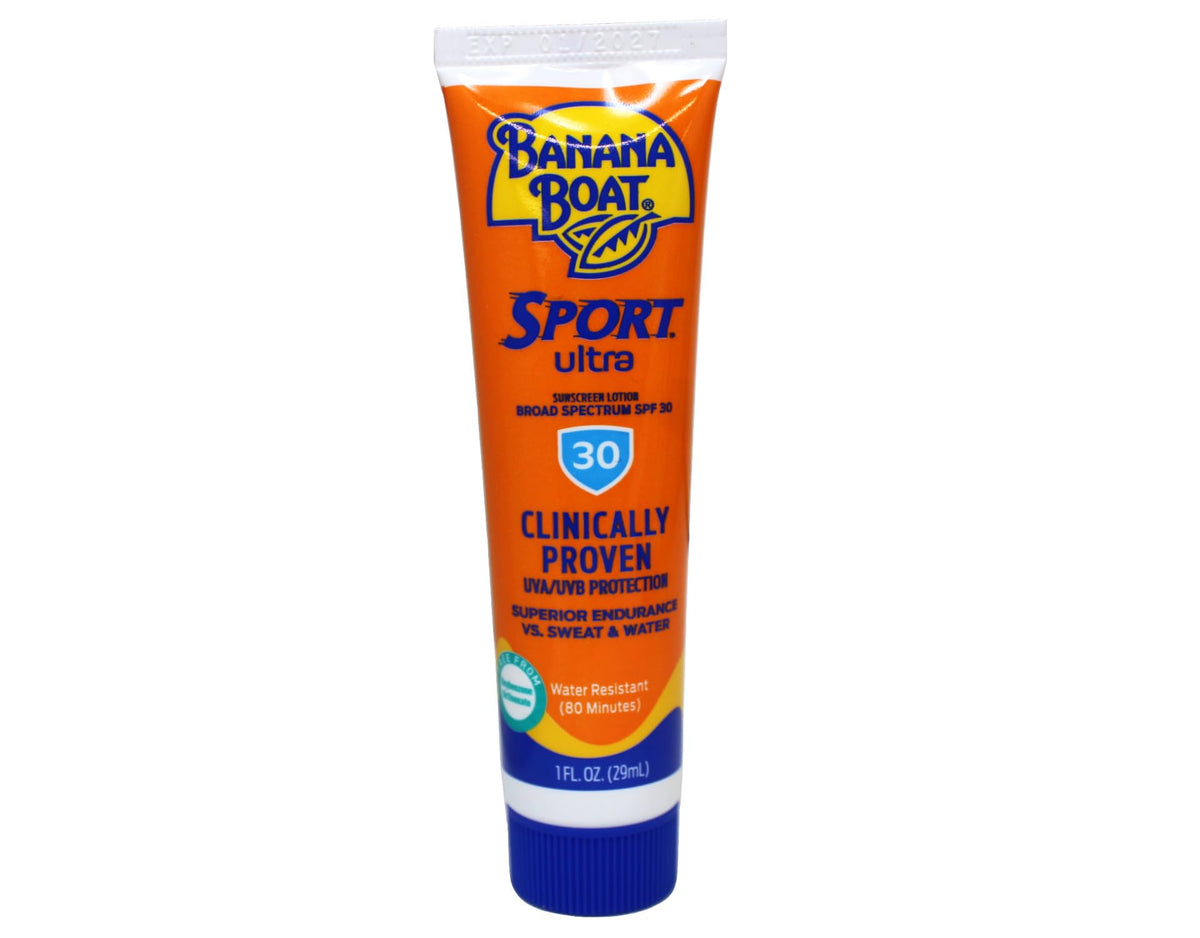 Banana Boat open cap with lotion dispensing showing easy reapplication