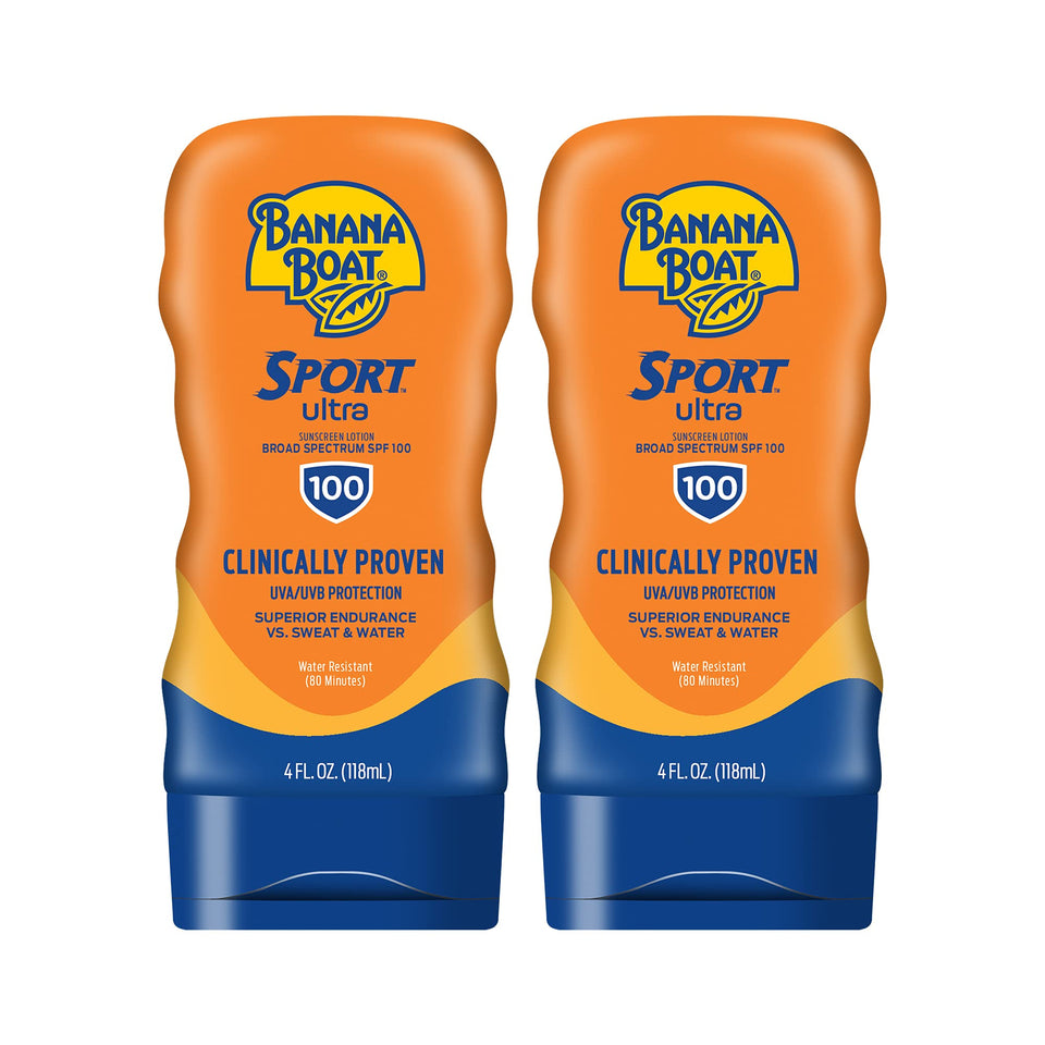Banana Boat front packaging showing SPF 100 for reliable protection