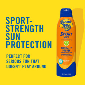 Banana Boat spray nozzle demonstrating easy application and coverage