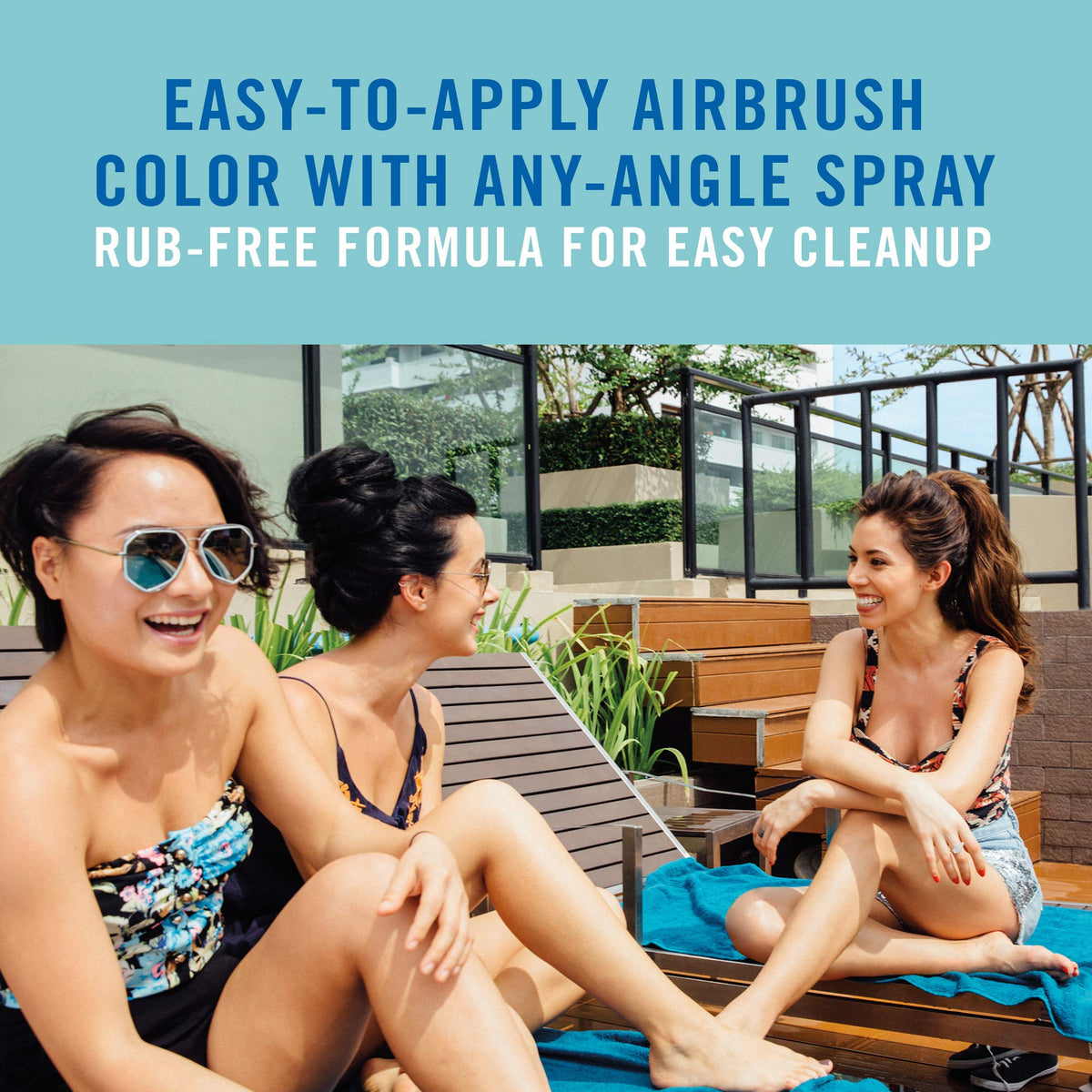 Banana Boat spray on arm showing smooth texture and streak-free benefit