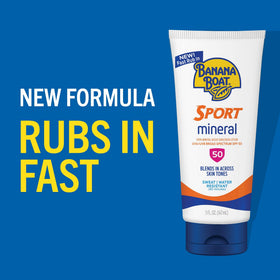 Banana Boat lotion texture close-up highlighting fast absorption