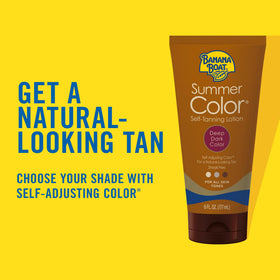 Banana Boat lotion texture close-up demonstrating smooth quick-dry finish