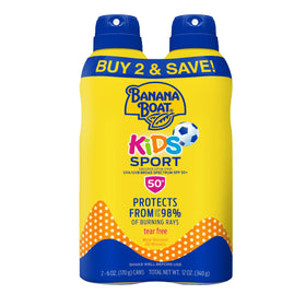 Banana Boat twin pack front packaging showing SPF 50 protection