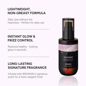 BANANAL applied during styling to smooth frizz and create glossy hair