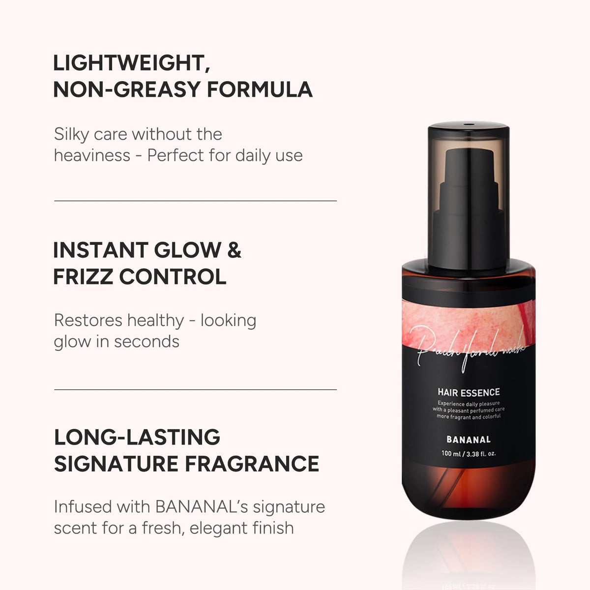 BANANAL ingredient grid with argan and amino acids showing nourishment benefit