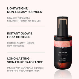BANANAL ingredient grid with argan and amino acids showing nourishment benefit