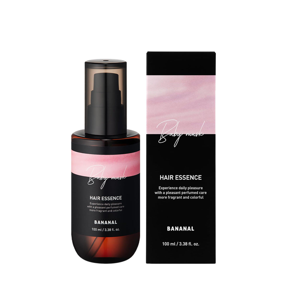 BANANAL on bathroom vanity conveying everyday scented haircare routine