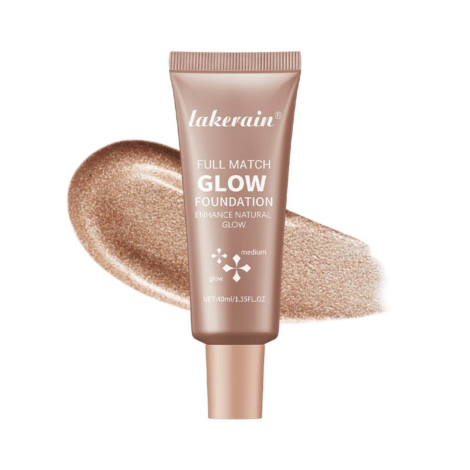 BANGFENG front packaging of Natural Glow Illuminator Glotion showing bottle and shade label, conveys easy application