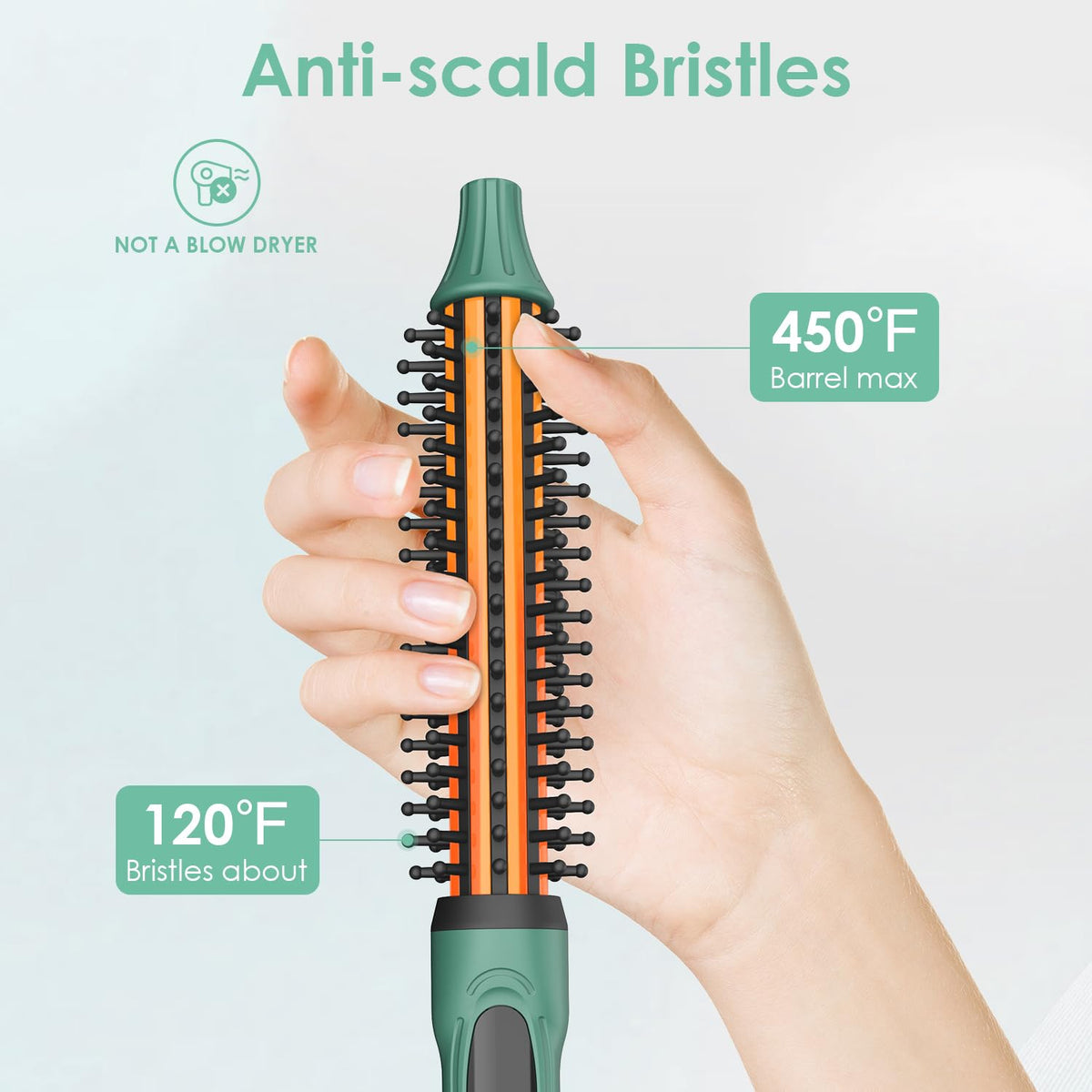 BANGMENG bristle detail showing anti-scald tips for safe styling