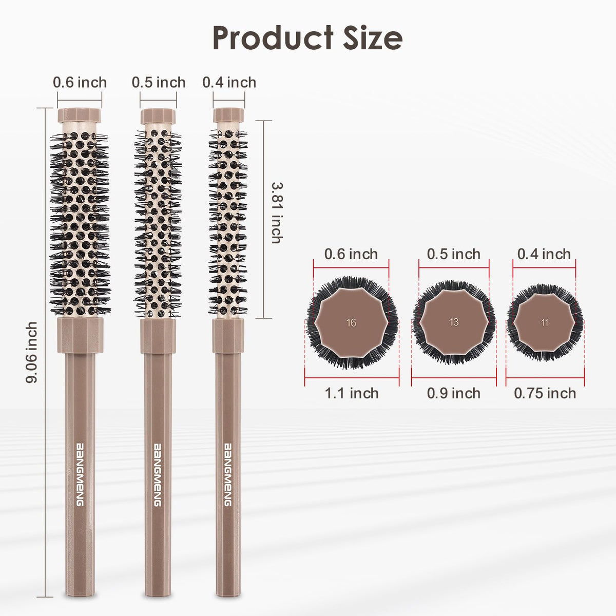 BANGMENG vented metal barrel closeup showing heat retention benefits for faster styling