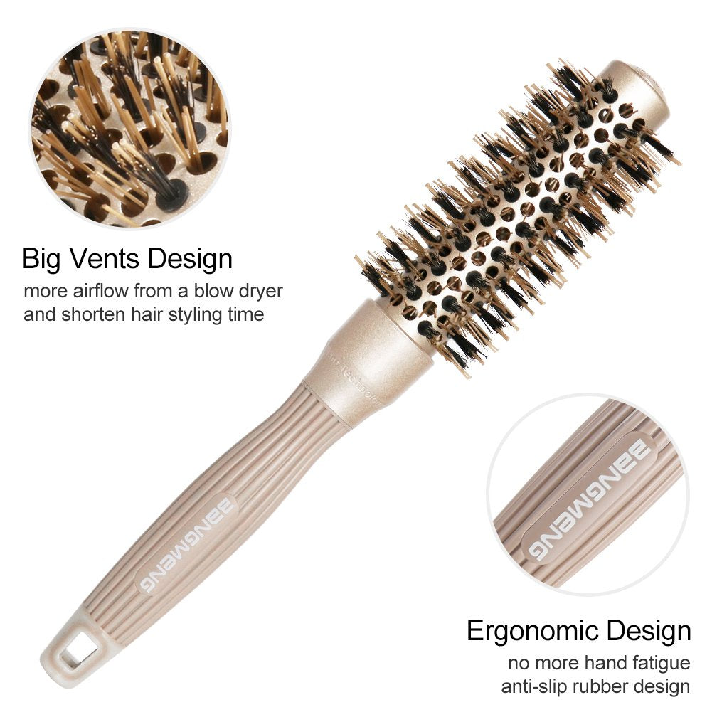 BANGMENG ergonomic handle detail offering comfortable grip for longer styling sessions