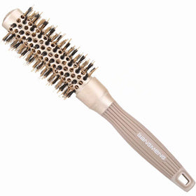 BANGMENG front view gold round brush showcasing compact barrel and bristles for precise styling
