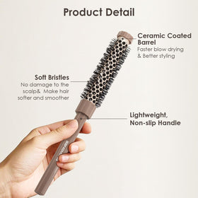 BANGMENG soft nylon bristles detail that smooth hair and reduce pulling during blow-drying