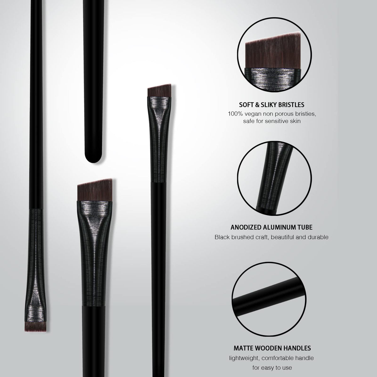 Banidy wooden handle and aluminum ferrule finish offering balanced, ergonomic grip