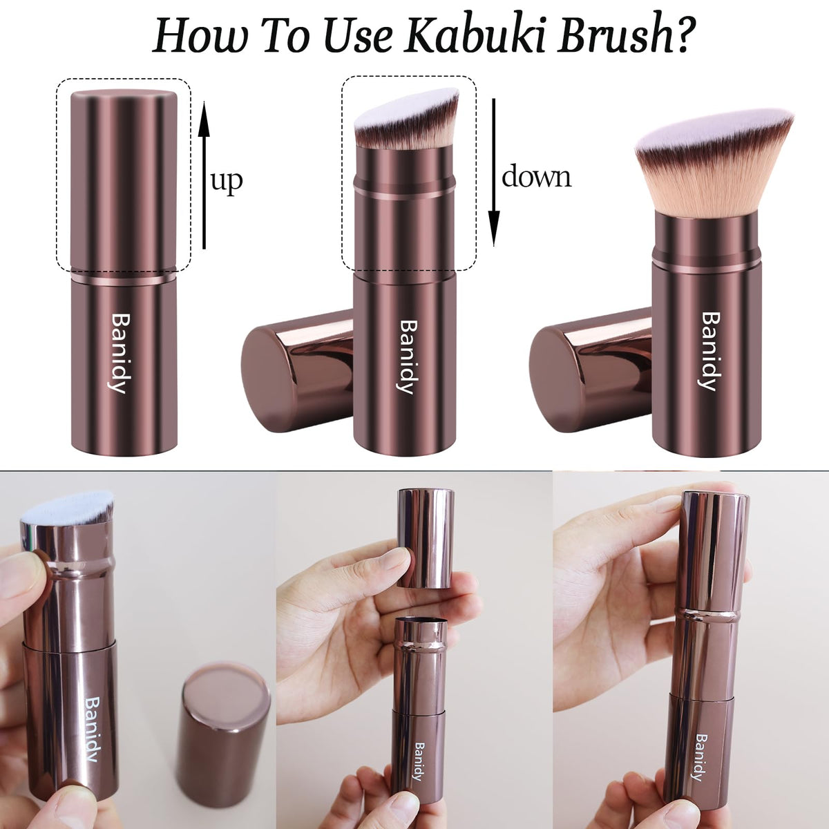 Banidy brush in a purse lifestyle scene offering convenient touch-up access