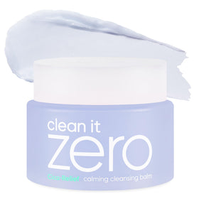 BANILA CO front jar view showing calming balm and clean design benefit