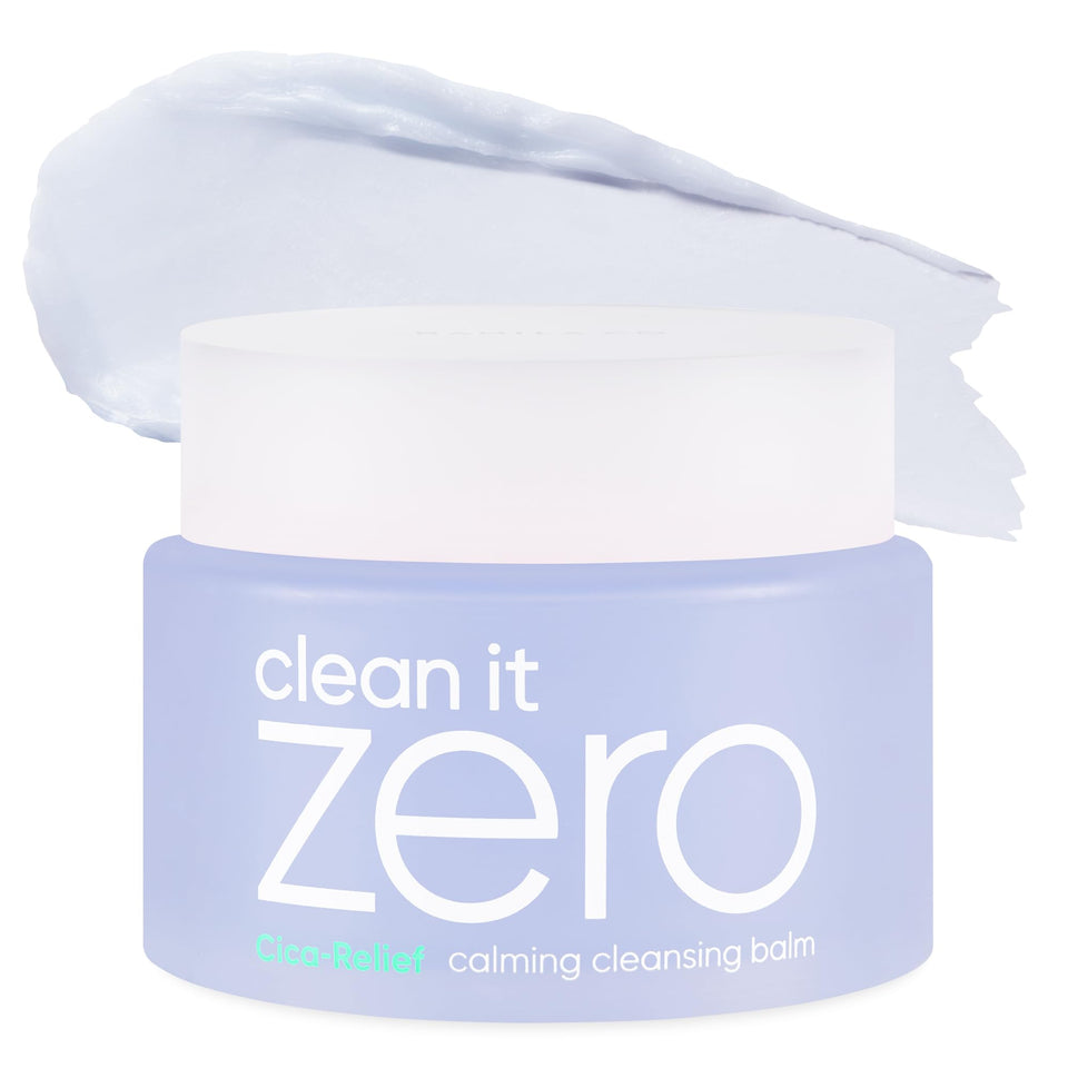 BANILA CO front jar view showing calming balm and clean design benefit