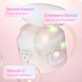 BANILA CO balm melting into oil in hands for effective makeup breakdown