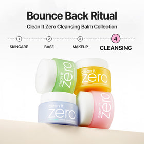 BANILA CO applying balm as first step in double-cleansing routine for effective removal
