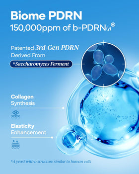 Bano bottle and label highlighting BIOME PDRN and vegan sourcing