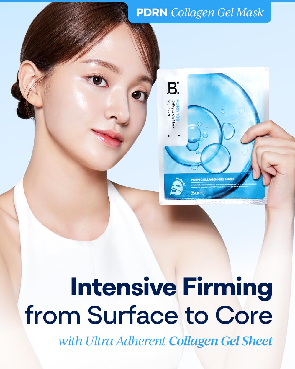 Bano mask held in hand to show compact size and easy overnight use