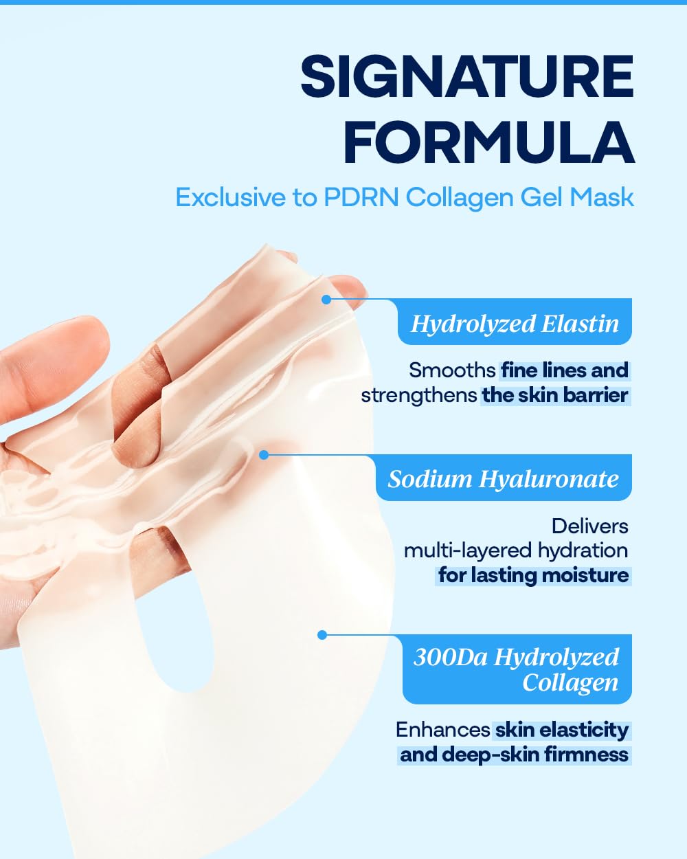 Bano model wearing the overnight gel mask for firming and hydration