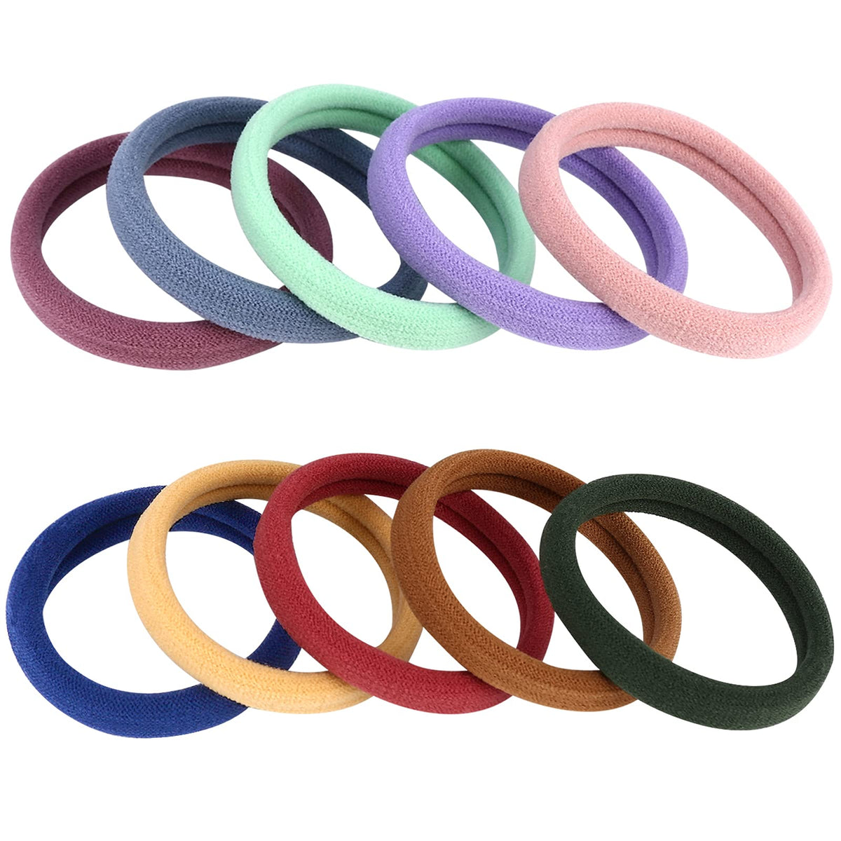 BAOLI front packaging showing 100 colorful hair ties for bulk supply and convenience