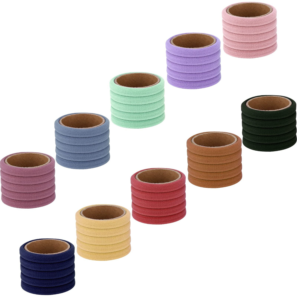 BAOLI hair tie beside ruler showing 2-inch diameter for thick hair support