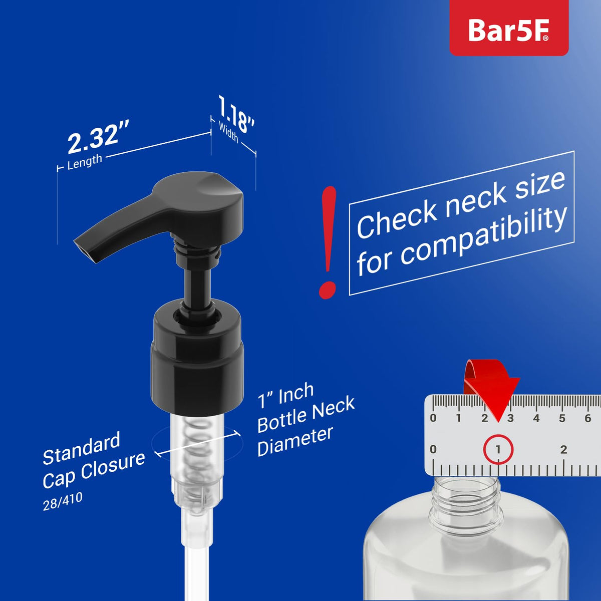 Bar5F close-up of nozzle and lock-down feature to prevent spills