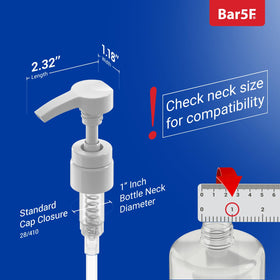 Bar5F close-up of dispenser head details highlighting smooth pump action and durable construction