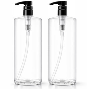 Bar5F front view of two 32 oz bottles showing crystal-clear finish and capacity benefit