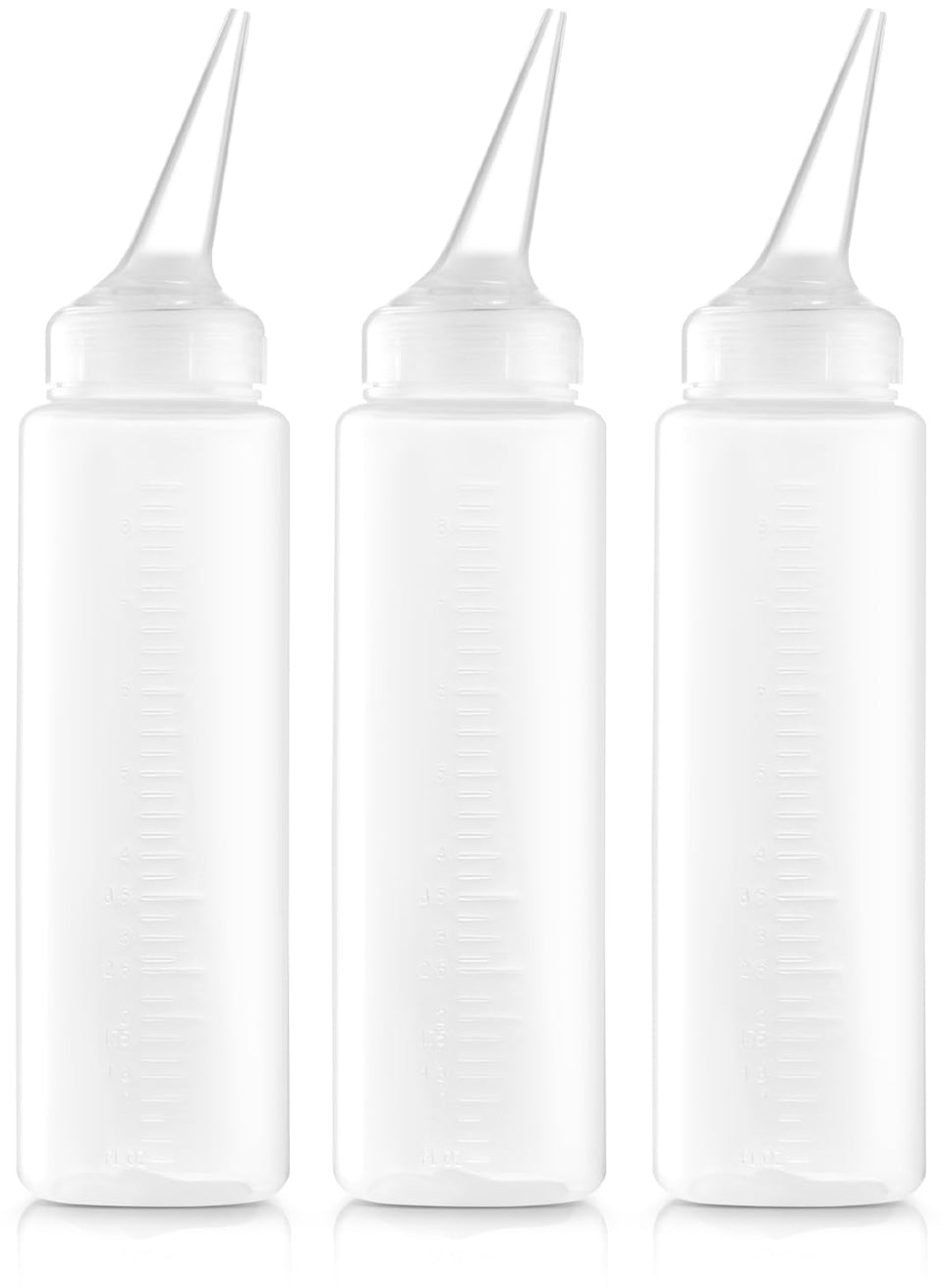 Bar5F front view of three applicator bottles showing packaging and capacity benefit