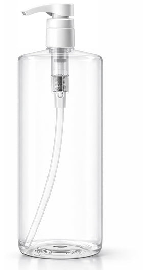 Bar5F front view clear pump bottle showing clean modern design and capacity