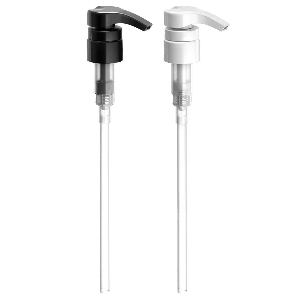 Bar5F front view of white and black 1-liter replacement pumps showing clean design and dual colors