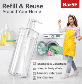 Bar5F pump nozzle closeup highlighting lock-down feature for spill prevention