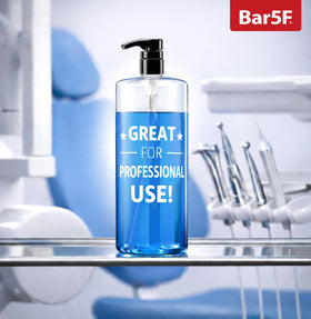 Bar5F bottle in hand for scale demonstrating one-liter capacity convenience