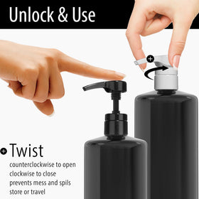 Bar5F nozzle close-up showing smooth action for thick lotions