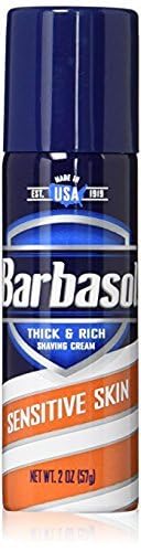 Barbasol close-up lather on hand illustrating rich foam and better razor glide