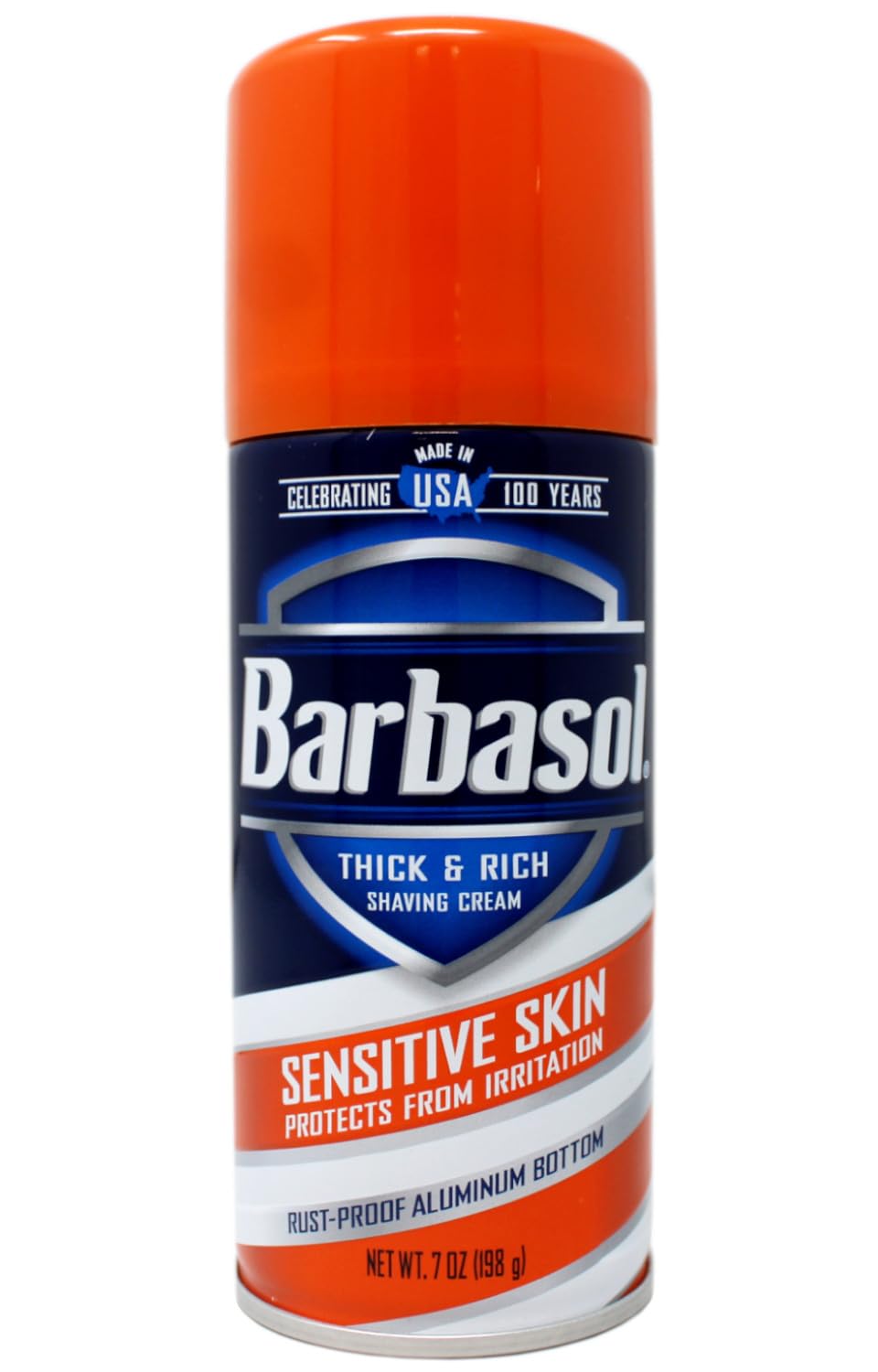 Barbasol three-pack group shot showing long-lasting supply and value benefit