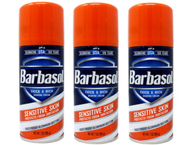 Barbasol in travel toiletry bag styling showing portability and on-the-go readiness benefit
