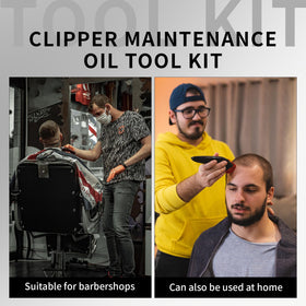 BARBERTOP lifestyle barber station showing kit in use for efficient professional upkeep