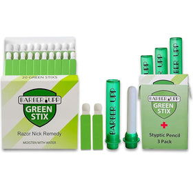 BARBERUPP close-up of styptic pencil tip, precise application and hygienic design