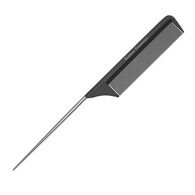 Bardeau Essentials front view of black tail comb showing professional design and durability