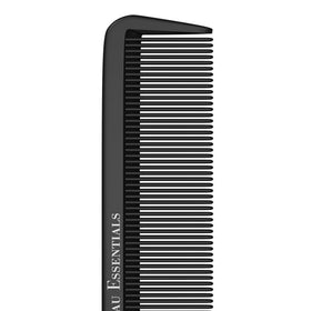 Bardeau Essentials stylist using comb in salon conveying precision and versatility
