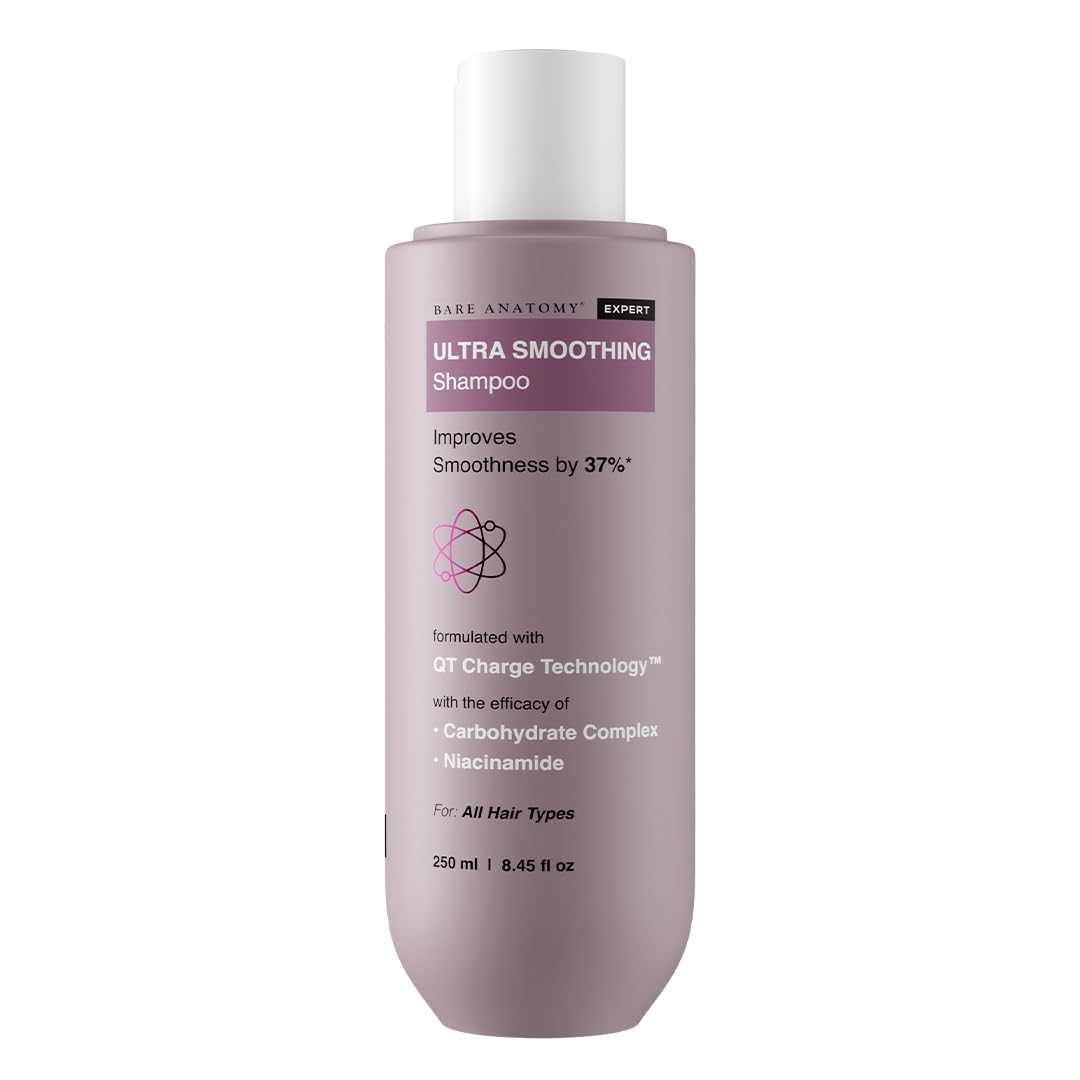 Bare Anatomy bottle front view highlighting smoothing benefits